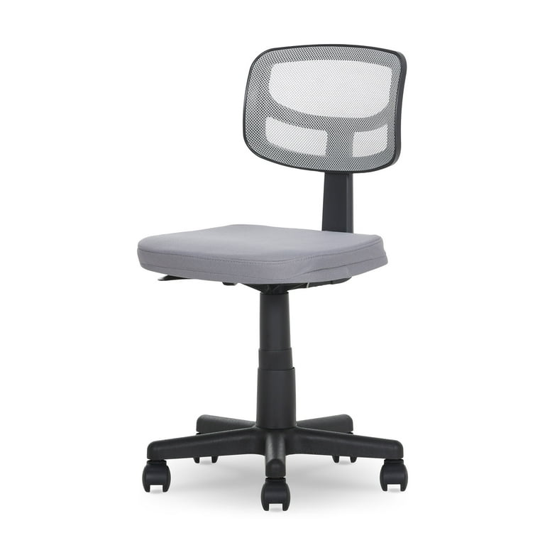 Mainstays Mesh Task Chair with Plush Padded Seat Gray Gray Walmart