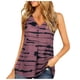 thumbnail image 1 of Gibobby Botón sin mangas Versátil con cuello en V y estampado Casual Tops Mujer suelta Blusa de mujer(Rojo,M), 1 of 5