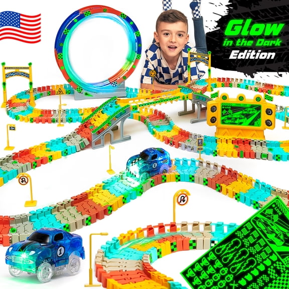 Juguete de Pista de Coches JITTERYGIT FlashTrack para Niños 3 a 7 años