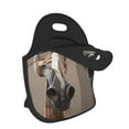 Salouo Funny Horse Faces Expressions for Lunch Tote,Lunch Bag Insulated