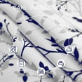 thumbnail image 5 of Tree Branch Printed Curtain Valance, 18 inches Long Window Treatment Valance, Navy Blue and Grey Window Valances for Kitchen, Bathroom, Dining Room, Bedroom and Kid’s Room,1 Panel, 5 of 7