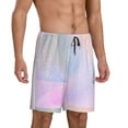 thumbnail image 2 of Naloa Rainbow Men's Short Pajama Pants, Lounge Comfort Shorts with Elasticized Waistband and Side Pockets - Large, 2 of 9