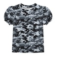 thumbnail image 2 of ATOGUTA Summer Shirts For Girls Graphic Tees Short Sleeve Tshirts Crewneck Cute Summer Casual Basic Tops for Kids Teen Size 4T-15, Gray, 2 of 6