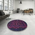 thumbnail image 4 of Ahgly Company Machine Washable Indoor Rectangle Abstract Purple Haze Purple Area Rugs, 8' x 12', 4 of 7