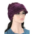thumbnail image 4 of Spencer Womens Bib Beanie Hat One-Piece Scarf Mask Set Winter Warm Fleece Lined Knit Hat Neck Warmer Circle Scarf, Purple, 4 of 6