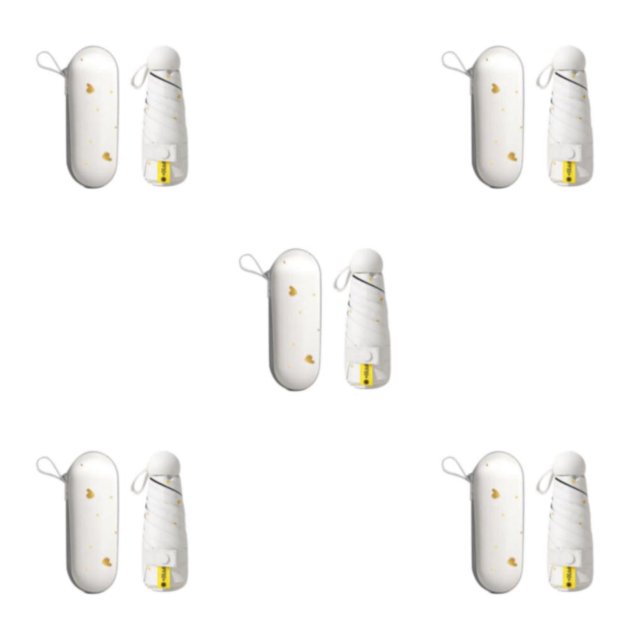 Naiovety Materiales portátiles para sombrilla y bloqueo eficiente para sombrilla unisex con caja Paraguas Amor Blanco roto 6 Type2 NO2