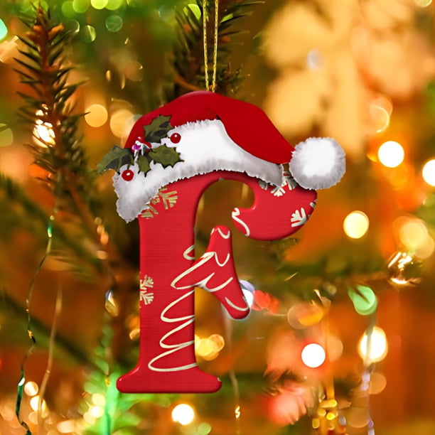 26 Letters Christmas Tree Decoration Pendant Christmas Tree Ornaments Personalized DIY Christmas Ornaments Christmas Decoration Xmas Tree Hanging Decor