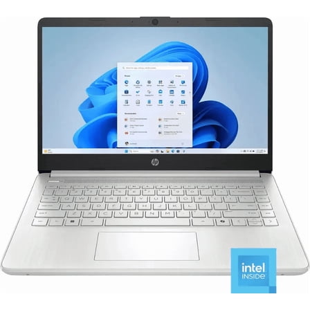 HP 14” HD Laptop, Intel Processor N150, 4GB RAM, 128GB UFS, Windows 11 Home in S Mode, Natural Silver