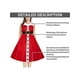 thumbnail image 4 of Lucakuins Vestido de mujer, vestido midi de encaje sin mangas con cuello redondo y estampado de estilo navideño para fiesta navideña Lucakuins  moda, 4 of 9