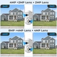 thumbnail image 3 of Cámara IP de vigilancia para exteriores, videocámara de 8MP, 4K, WIFI, lente Dual, PTZ, impermeable, portección de seguridad IR, visión nocturna a Color, Smart Home, 3 of 3