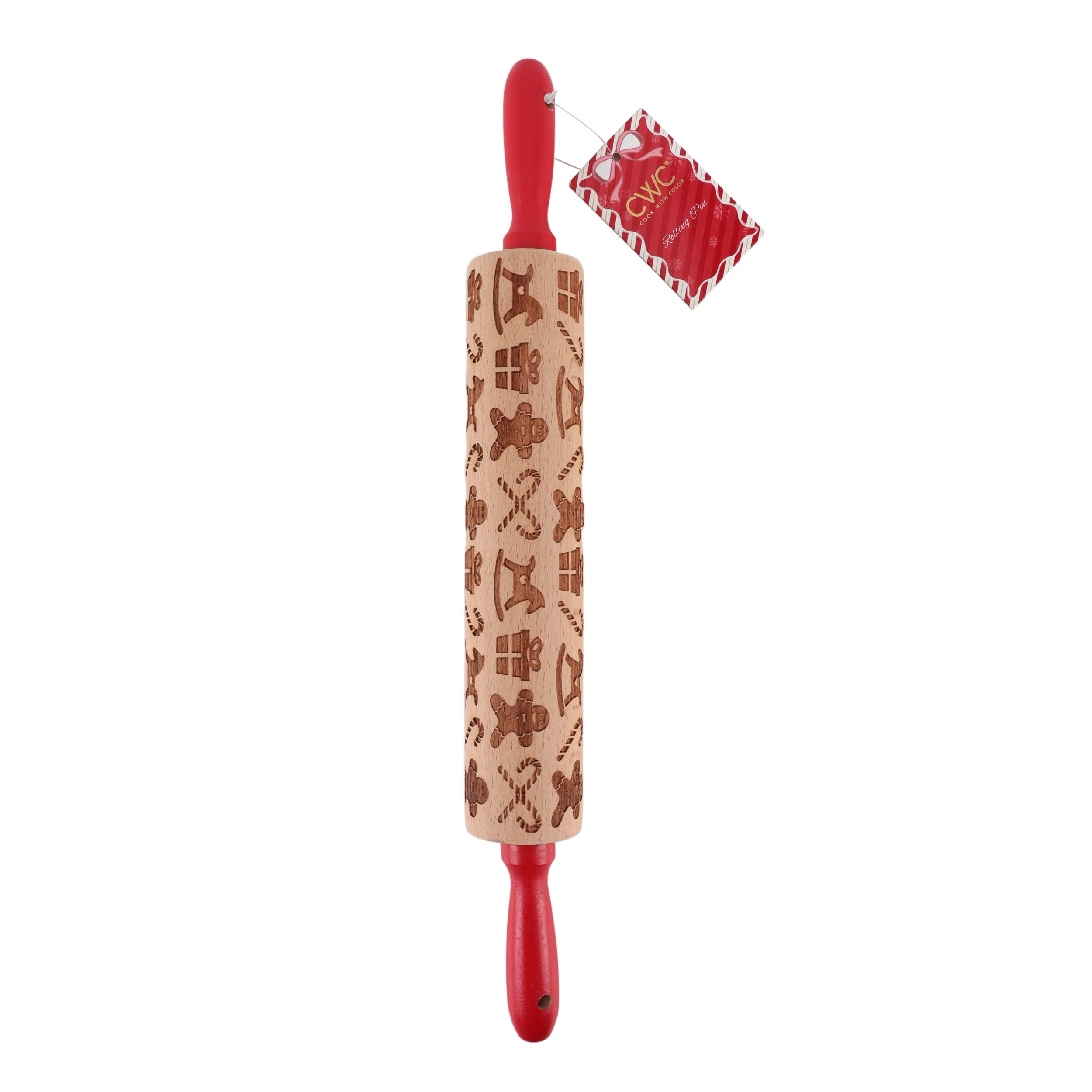 Cook With Color 16.9” Silicone Rolling Pin – Durable Non-Stick Baking Tool for Holiday Cookies & Pastries