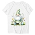 thumbnail image 3 of VBTAPA 2025 Easter Shirts for Women, Funny Bunny Graphic T-Shirt Easter Holiday Short Sleeve Tee Tops Prime Sales Today White XL, 3 of 5
