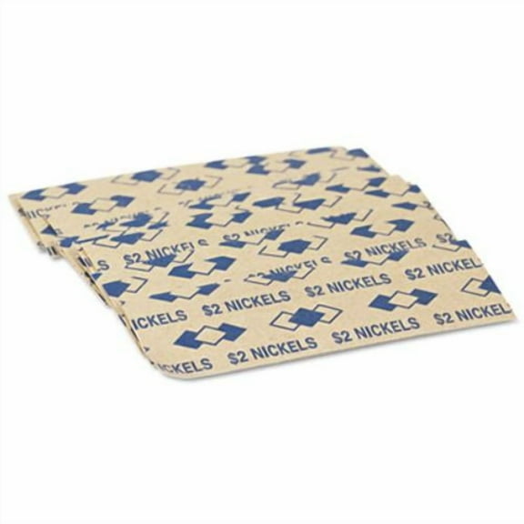 Tubular Coin Wrappers, Nickels, $2, Pop-Open Wrappers, 1000/pack | Bundle of 5 Packs