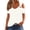 Tops for Women Plus Size-Beige, variant on Homenesgenics Tops for Women Plus Size,Tunic Tops for Women,Crop Tops for Women Women Summer Sexy T- Shirt Cold Shoulder Pullover Blouse-Neck Short Sleeve Solid Gray S