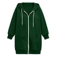 thumbnail image 4 of Women's Plus Size Sweatshirt Casual Loose Hoodies With Pockets Full-Zip Long Sleeve Tops Travel Hiking Jacket 5Xl, 4 of 6