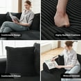 thumbnail image 4 of Weture Sectional Sofa,  Corduroy Modular Sofa, Multifunctional and Pillows, Left-Facing Chaise, Black, 4 of 7