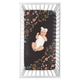 thumbnail image 4 of Sweet Jojo Designs Boho Floral Wildflower Black and Orange Girl Fitted Crib Sheets Set 3 Piece, 4 of 6