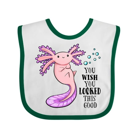 

Inktastic You Wish You Looked This Good- Cute Axolotl Boys or Girls Baby Bib
