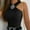 Black, variant on MESSUEN Halter Tops Criss Cross Halter Top Halter Crop Women Racer Back Tank Top for Women Padded Ribbed Long Tank Basic Tops Womens Summer Blouses Sleeveless Tees for Women Black L