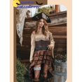 thumbnail image 4 of Disfraz Verceco Pirate Renaissance para mujer, camisa, corsé, talla S, 4 of 8