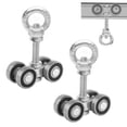thumbnail image 1 of BIAXJUNY 4 Wheel Trolley Assembly Rollers, Silent Strut Trolley, Solid Steel, M10 Bolt, Lifting Eye Nuts, 1-5/8" Wide Strut Channel (2pc), 1 of 7