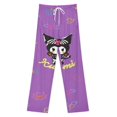 thumbnail image 3 of Kuromi And My Melody Womens Comfy Pajama PJ Pants Lounge Pants Sleepwear Drawstring PJ Bottoms Pants, 3 of 7