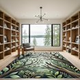 thumbnail image 2 of ODIKA 6'x9' Machine Washable Non-Slip Area Rug, Abstract Dark Green High Traffic Rug, Green, 969378, 2 of 7