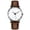 Brown White -BM44, variant on Resicozy Round Wrist Watch for Women Leather Strap Watches Business Work Casual Dial Quartz Watch 2026 Brown Red