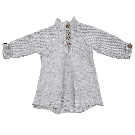 

nsendm Kids Leggings Girls Cardigan Clothes Coat Toddler Button Sweater Tops Kids Knitted Girls Baby Baby for Girls Beige 150