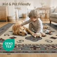 thumbnail image 1 of ODIKA 3'x5' Gray Dove Denim Traditional Medallion Washable Accent Rug Vintage Inspired Geometric Motifs With Ornate for Bedside, Nursery Room, Pet Friendly & Non-Shedding, 1 of 4