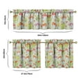 thumbnail image 6 of Kitchen Curtains 24 Inch Short - 3 Panel Set, Cute Cartoon Frog and Mushroom Print, Rod Pocket Window Curtain, 100% Polyester for Farmhouse, Forest Nature Decor, Easy Wash, 6 of 6