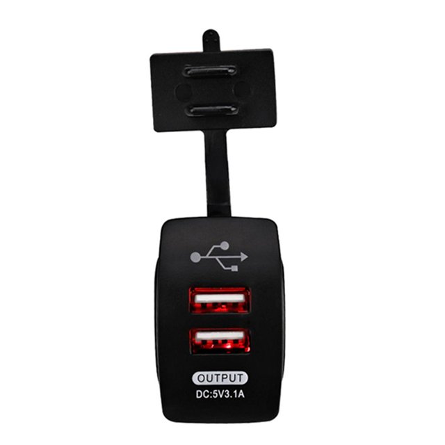 Cargador de coche USB dual de 12-24 V 5 V 3.1A Cargador de teléfono móvil universal para automóvil Reemplazo para motocicleta de automóvil Coche eléctrico Barco Kearding DZ4575-02B