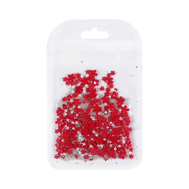 3D Flor Uñas Adornos Flor Decal Colgante Platino Perla Flor Diseño para DIY Joyería Artesanía Decoración Uñas Accesorios