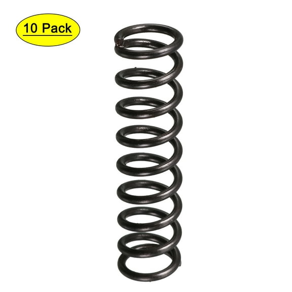 1.2mm Wire Dia 9mm Outer Diameter 35mm Long Compression Spring Black 10Pcs