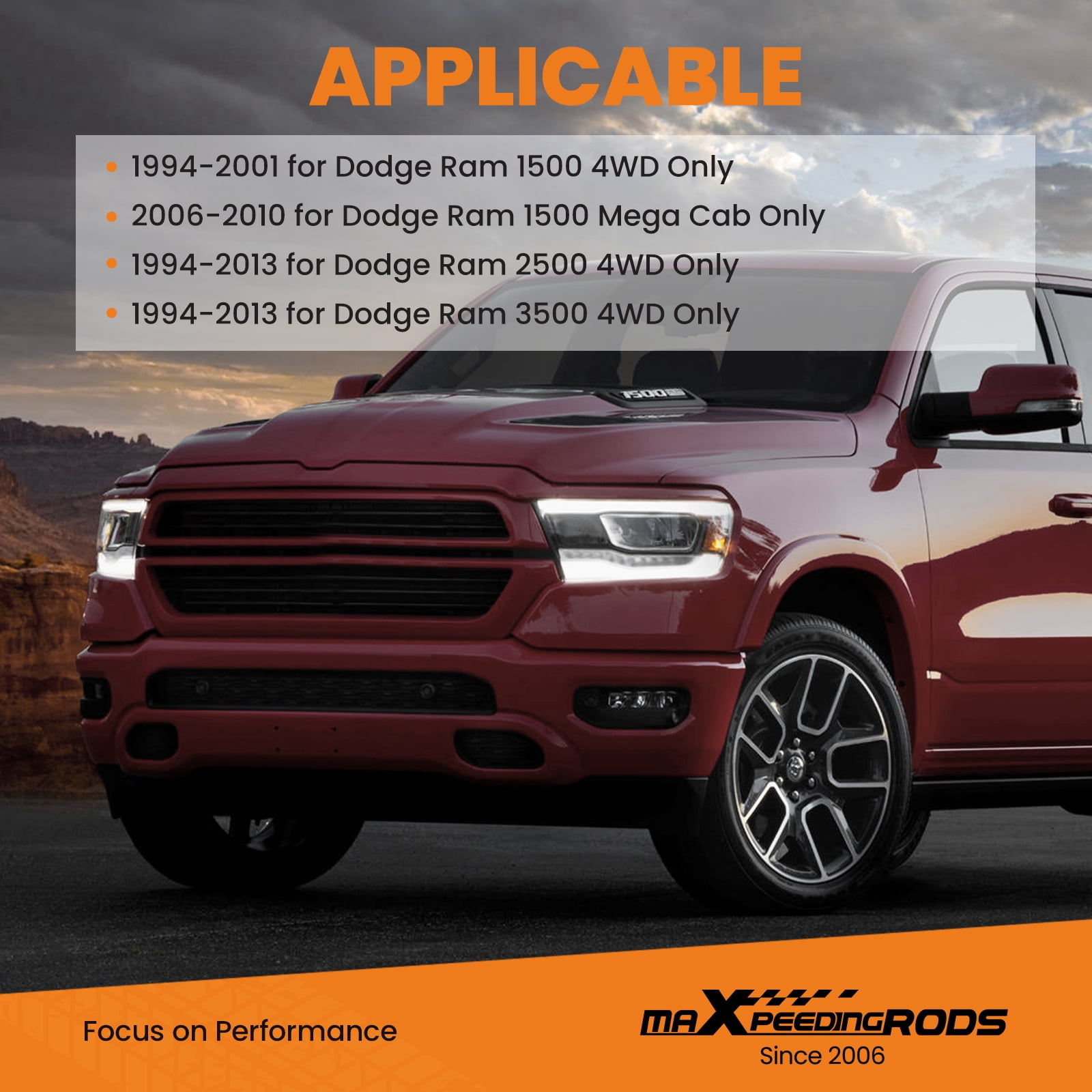 Maxpeedingrods 3.5" Front Level Lift Kit Spacers For Dodge Ram 1500 2500 3500 4x4 4WD 1994-2013