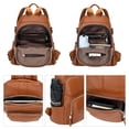 thumbnail image 7 of ALTOSY Anti-Theft Backpack Soft Leather Backpack for Women Fashion Shoulder Bag Purse S81 Brown, 7 of 7