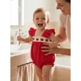 thumbnail image 3 of Cenuakty Baby3M 6M 12M 18M Girls Romper, Fly Sleeve Strawberry Infant Bodysuit Summer Clothes for Casual Daily, 3 of 8