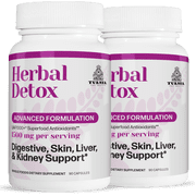 TURNER Herbal Milk Thistle Detox Cleanse Supplement for Liver & Kidney Health, 180 Capsules, 2 Pack