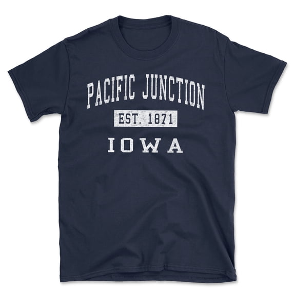 Pacific Junction Iowa Classic Established Men's Cotton T-Shirt