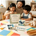 thumbnail image 3 of Kids Whale Mosaic Craft Kit, Marine Life Themed DIY Art Set, Parent-Child Handmade Activity Kit for Ages 6+, 3 of 6