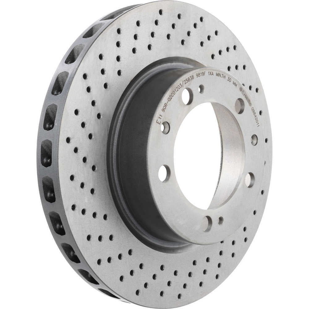 Front Driver Left Drilled Vented Brake Rotor 304mm Coated Brembo For Porsche 911 Fits select: 1995-1996 PORSCHE 911 CARRERA 2/CARRERA 4, 1997 PORSCHE 911 CARRERA 2/CARRERA 4S/CARRERA S
