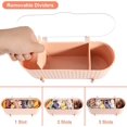 thumbnail image 2 of Caja para hisopos de algodón, dispensador de algodón en polvo con tapa transparente, 3 compartimentos de almacenamiento, almohadilla de algodón, removedor de maquillaje, organizador de maquillaje pa, 2 of 5