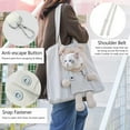 thumbnail image 6 of LANFENG Small Puppy Dog Carrier Cat Sling Bag Carrier for Small Dogs, Cute Soft Bear-Shaped Show Head Pet Canvas Shaped Shoulder Kitten Carrier Bag Travel, 6 of 8