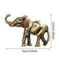 thumbnail image 6 of Huepoe Retro Alloy Elephant Figurine - Mini Elephant Statue for Car Dashboard, Home, Office Desk Decor, Durable Collectible Gift, 6 of 7