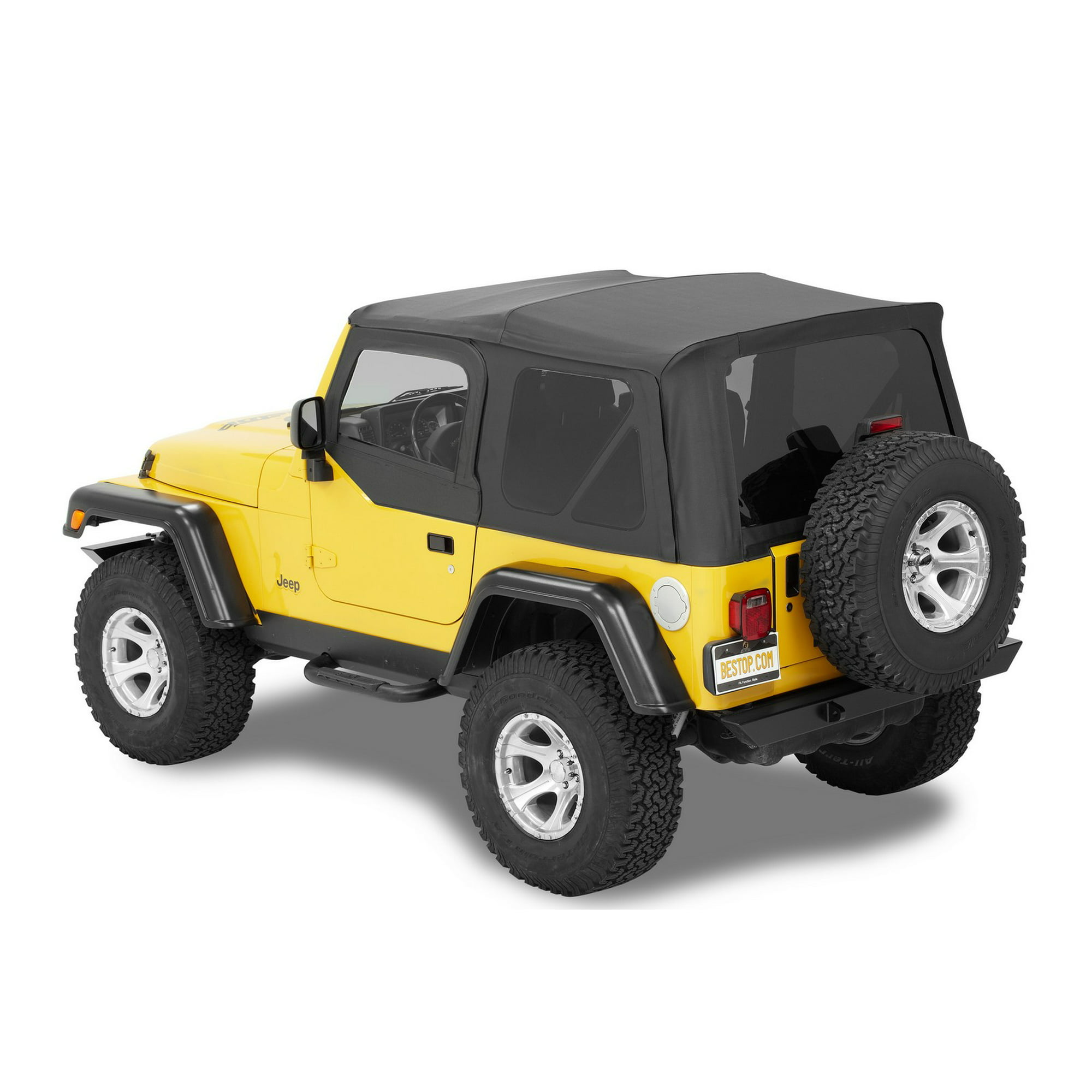 Bestop 54720-35 Soft Top Supertop NX Black Diamond; Fabric; Without Doors;  With Tinted Vinyl Side and Rear Windows; With Sunroof; Includes Hardware |  Walmart Canada