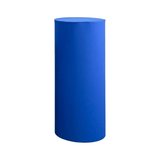 Pedestal cilíndrico de poliéster elástico para mesa de postre redonda L