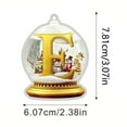 thumbnail image 3 of LanSuare 26 Letter Snow Globe Christmas Ornaments, Acrylic Christmas Tree Pendant, Personalized Christmas Ornaments for Party Decoration, Xmas Tree Hanging Decor（E）, 3 of 4