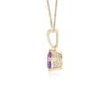 thumbnail image 2 of ANGARA Natural Vintage Style Pear Amethyst Drop Pendant with Diamonds in 14K Yellow Gold for Women (Size-7x5mm) | February Birthstone, Anniversary, Jewelry Gift for Women | Natural Amethyst Necklace, 2 of 9