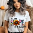 thumbnail image 2 of Christian All My Hope Is in Jesus Sunflower Graphic T-Shirt, Black, Size 3XL, 2 of 6