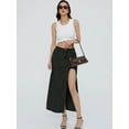 thumbnail image 2 of EMMIOL Women's Denim Maxi Skirt Side Slit High Waisted Sexy Long Jean Skirt 2026 Trendy Casual Going Out Bottoms, 2 of 5